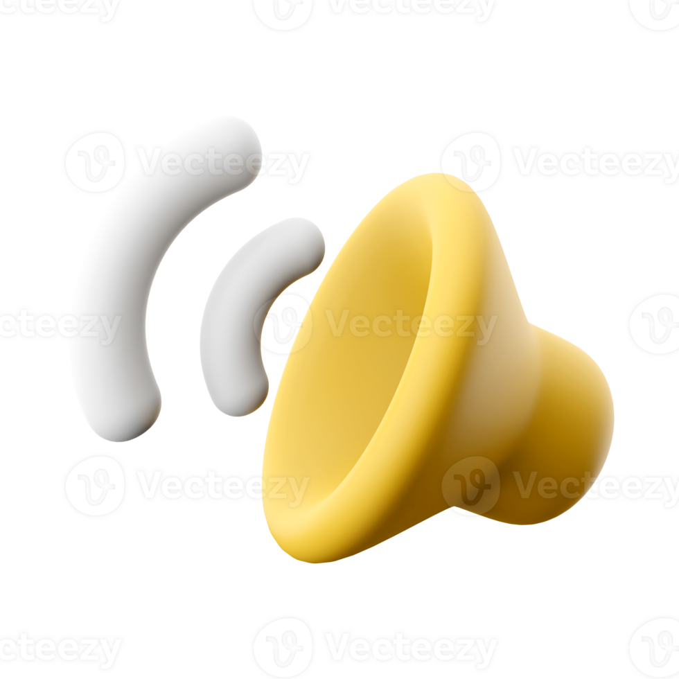 3d rendering sound icon. 3d render volume, Sound device icon. png