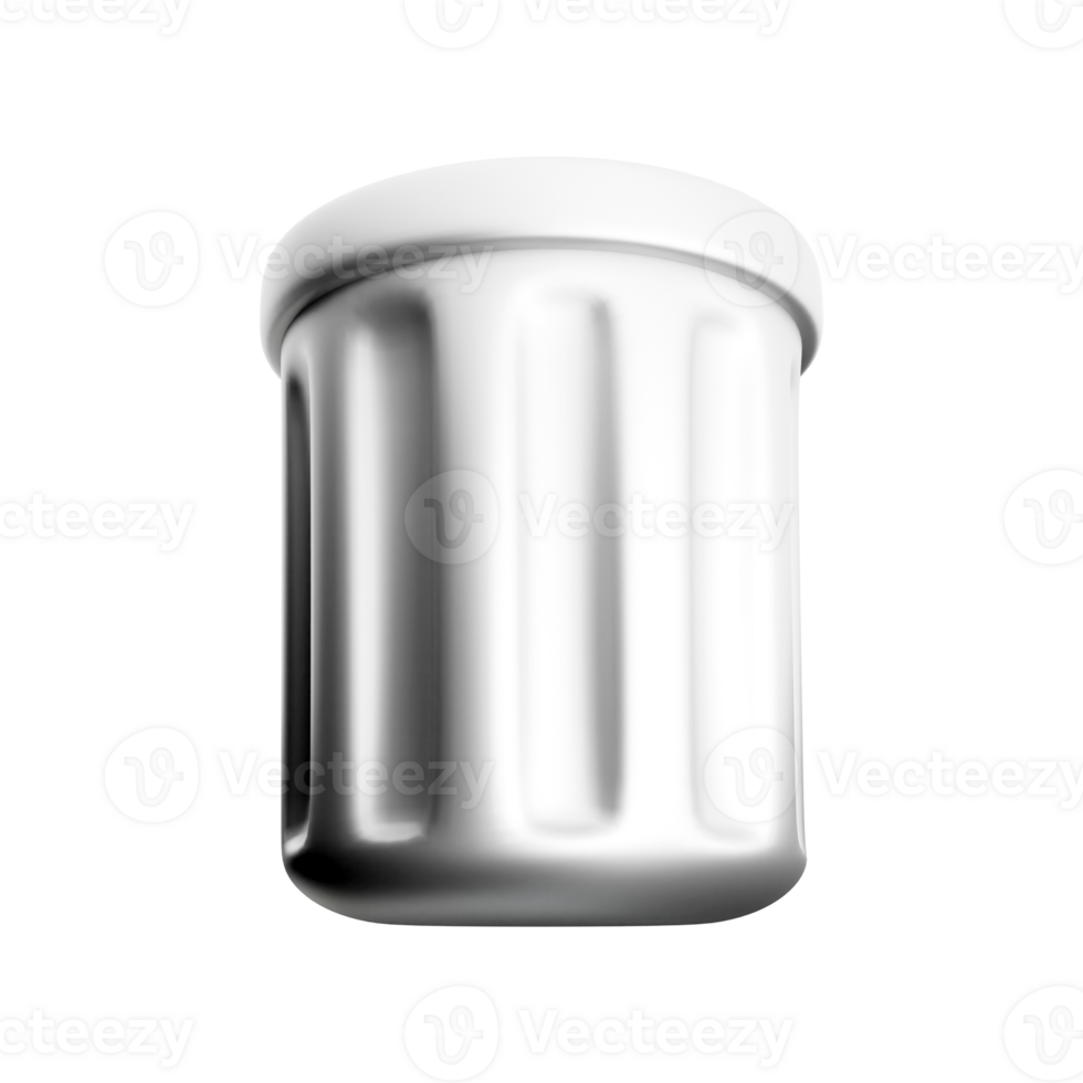 3d interpretazione spazzatura può icona. 3d rendere scopa secchio per spazzatura disposizione icona. png