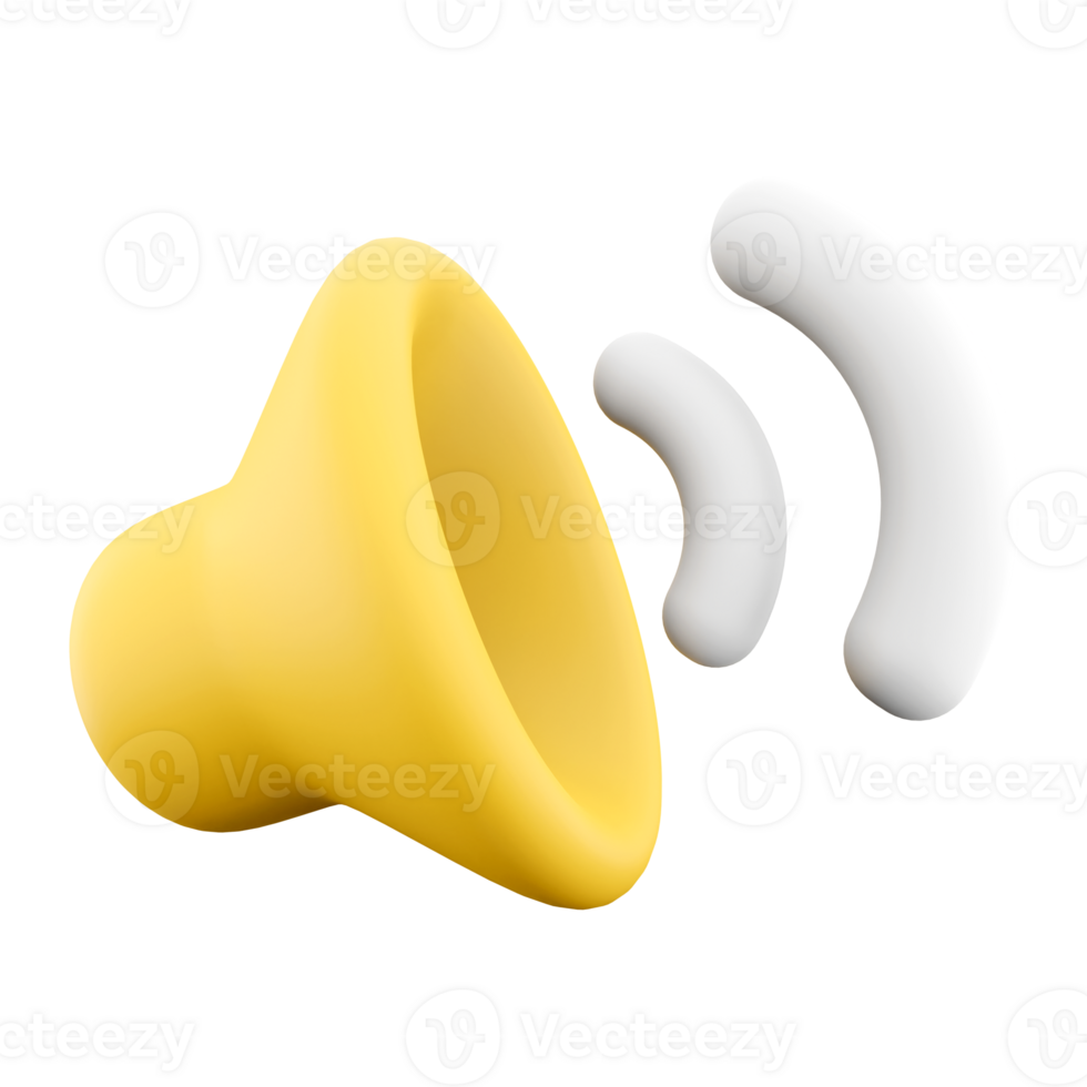 3d rendering sound icon. 3d render volume, Sound device icon. png