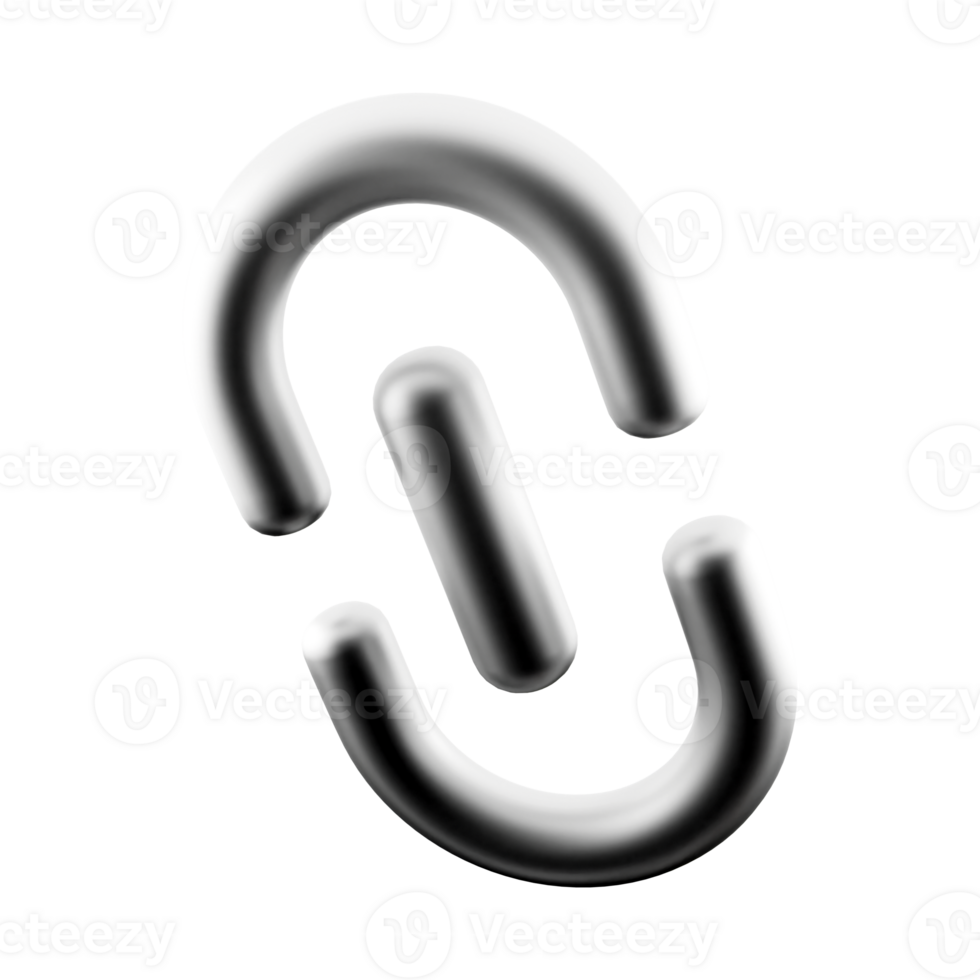 3d rendering Hyperlink icon. 3d render item like a word or button that points to another location icon. png