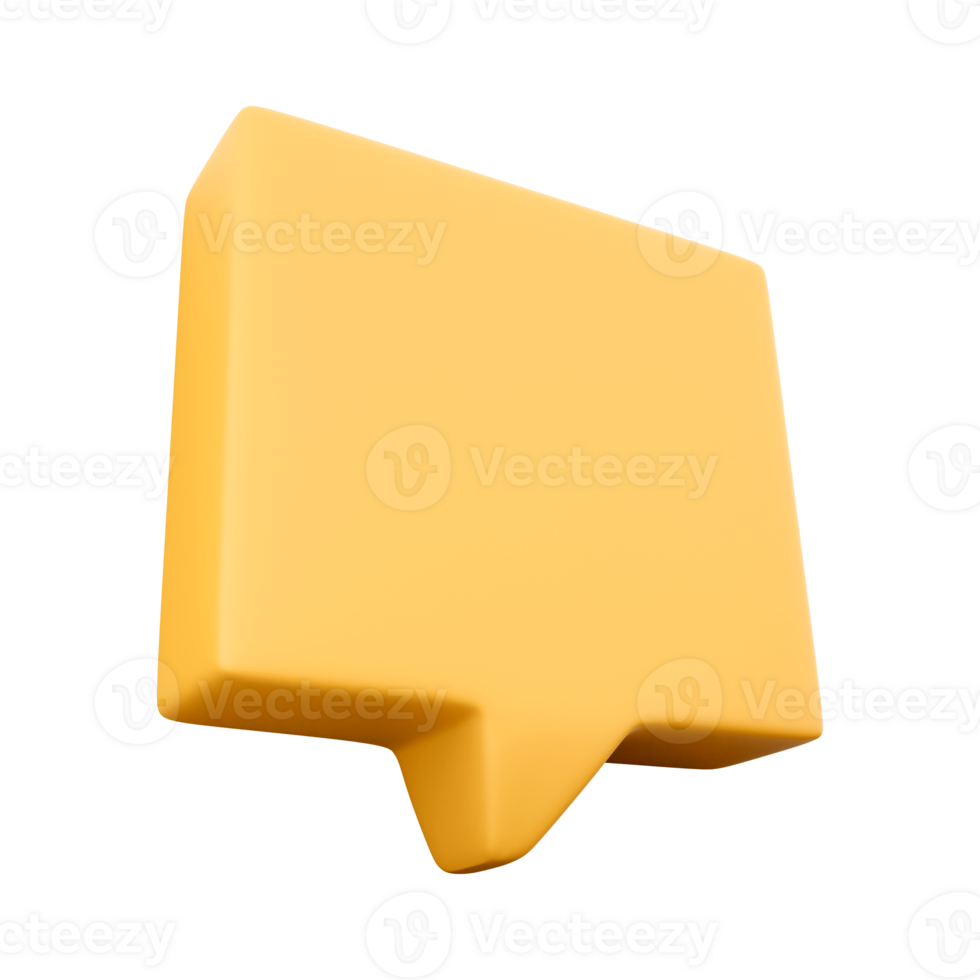 3d rendering chat icon. 3d render Message Notification icon. png