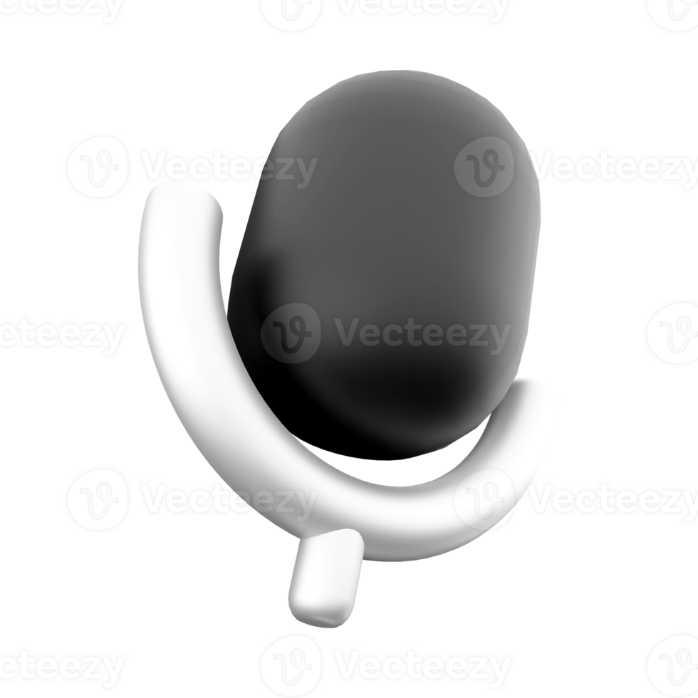 3d rendering Microphone Icon. 3d render Talking device icon. png