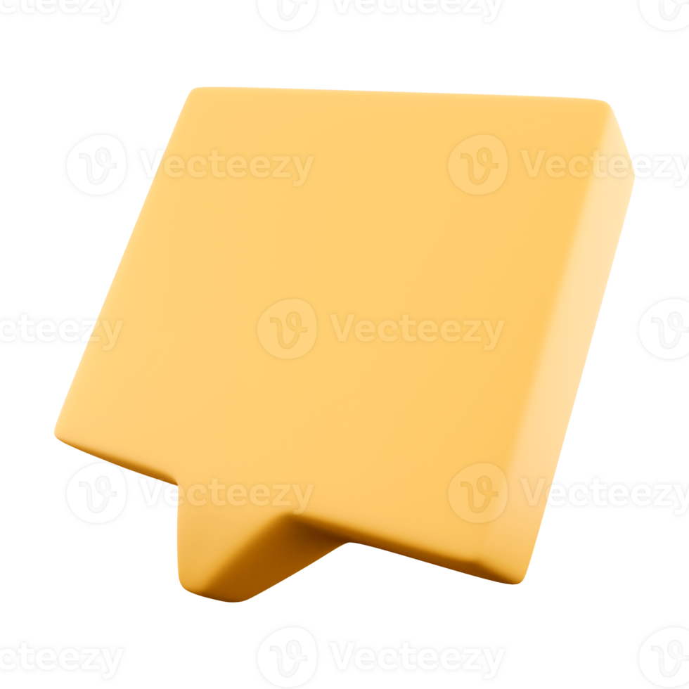 3d rendering chat icon. 3d render Message Notification icon. png