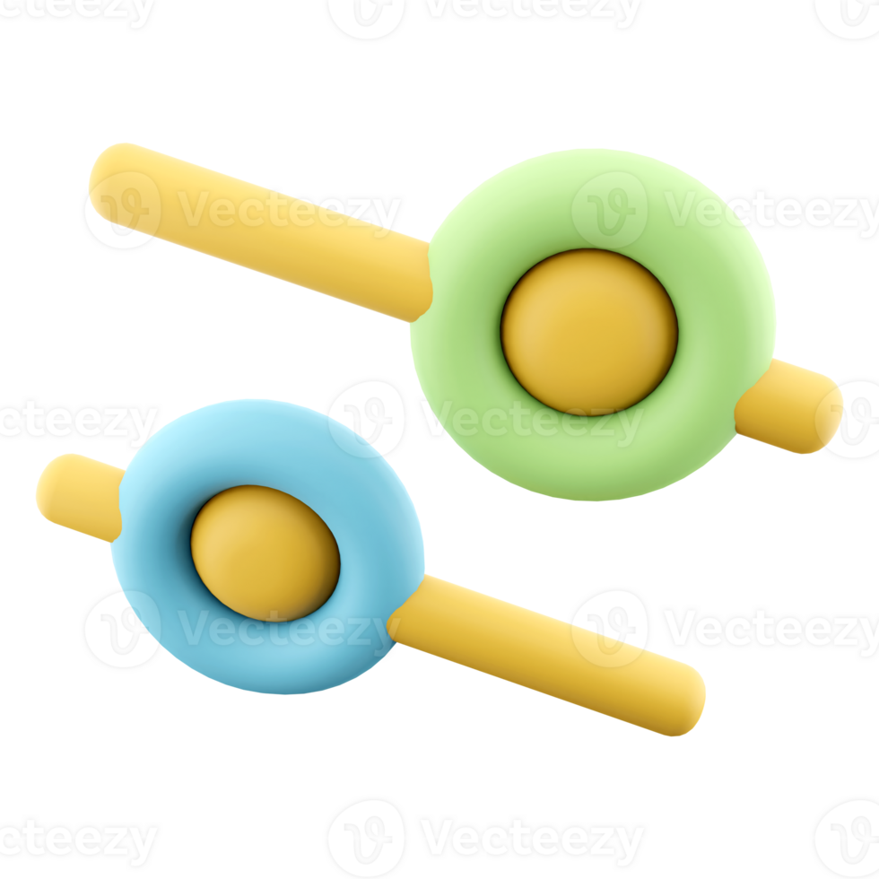 3d rendering green and blue slider icon. 3d render value changes icon. png