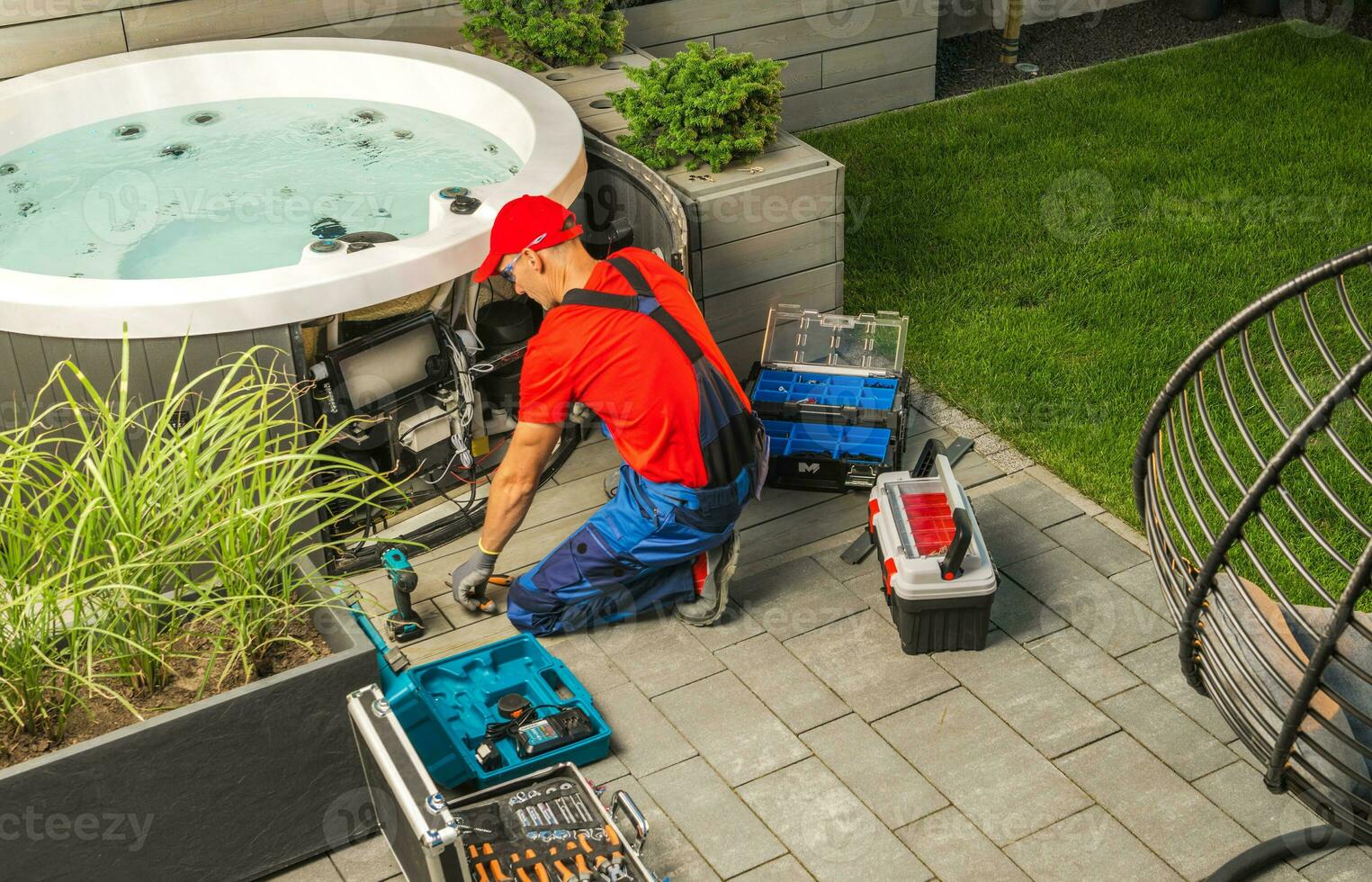 Small Residential Hot Tub Maintenance photo