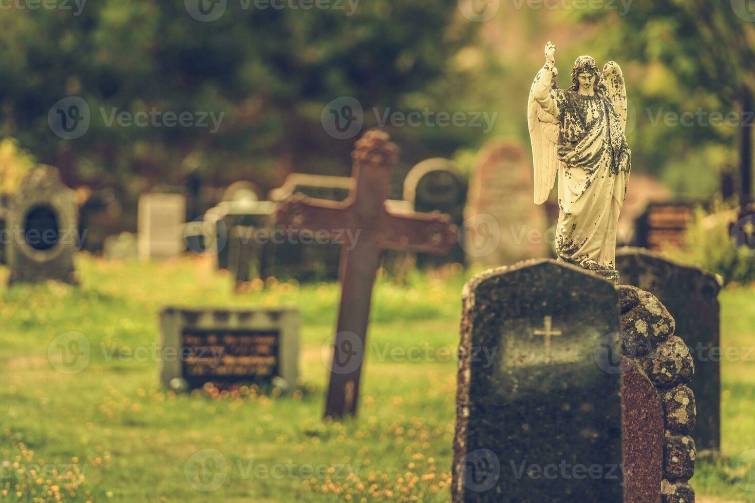 Old Cemetery Gravestones photo