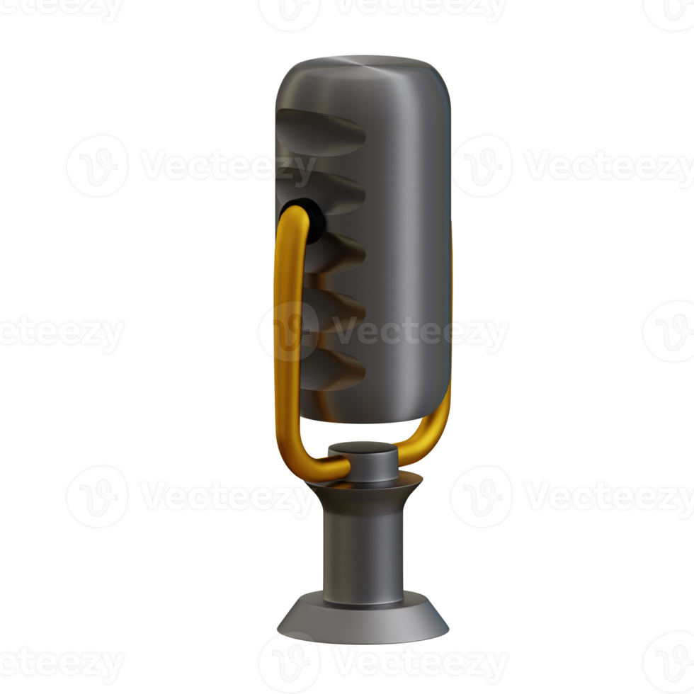 3d rendered table microphone perfect for podcast design project png