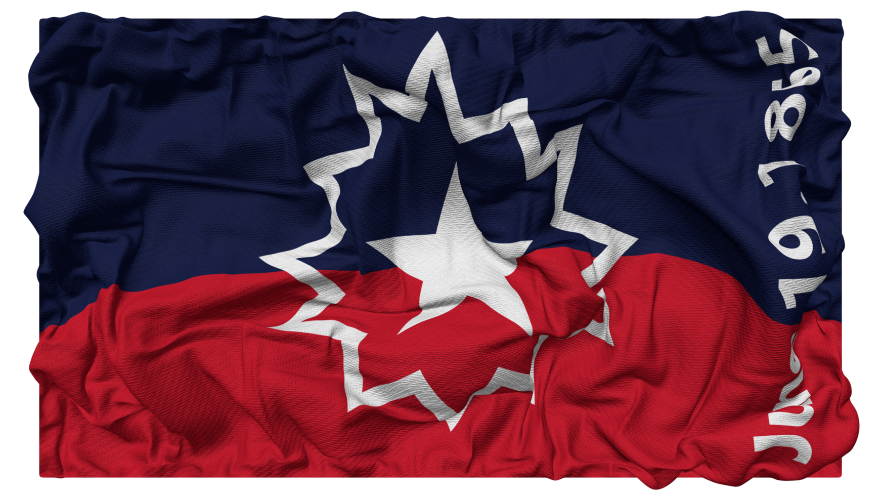 Juneteenth Flag Waves with Realistic Bump Texture, Flag Background, 3D Rendering png