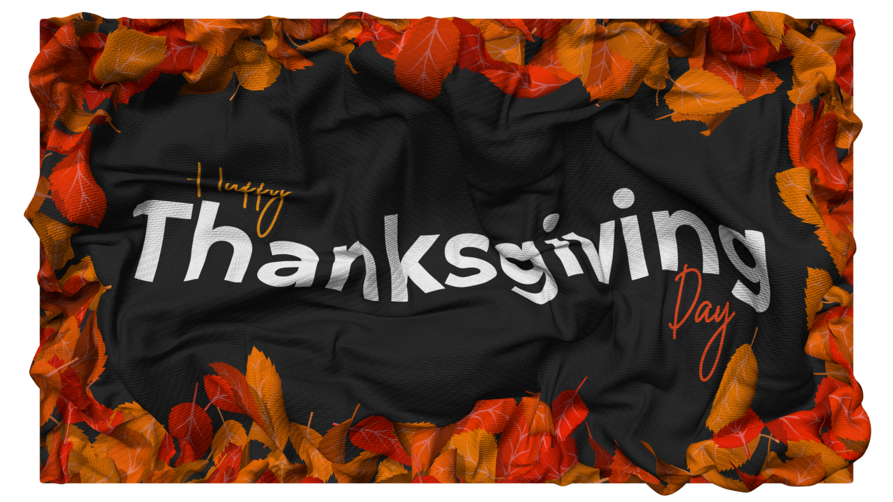 Thanksgiving Day Flag Waves with Realistic Bump Texture, Flag Background, 3D Rendering png