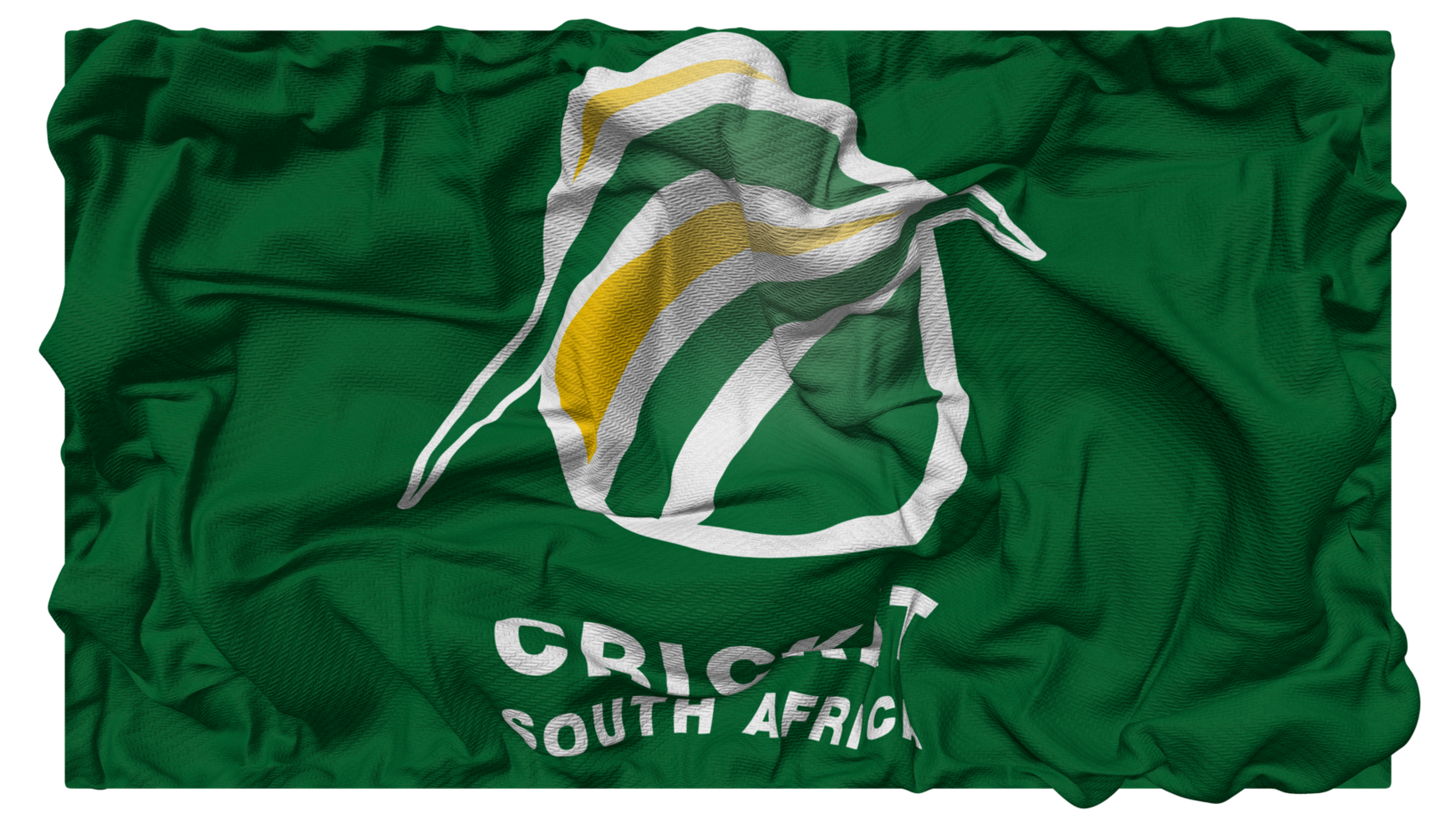 cricket Sud Africa, csa bandiera onde con realistico urto struttura, bandiera sfondo, 3d interpretazione png