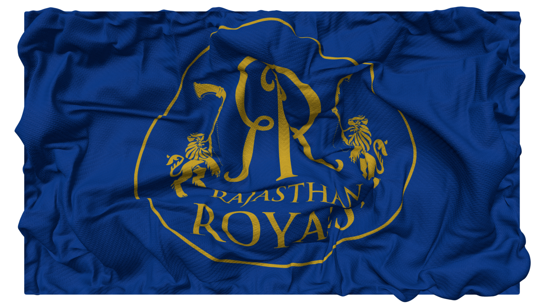 Rajastão membros da realeza, rr bandeira ondas com realista colisão textura, bandeira fundo, 3d Renderização png