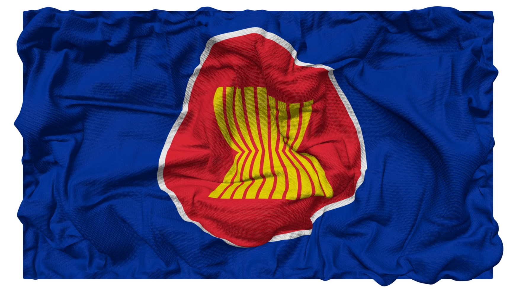 Association of Southeast Asian Nations, ASEAN Flag Waves with Realistic Bump Texture, Flag Background, 3D Rendering png