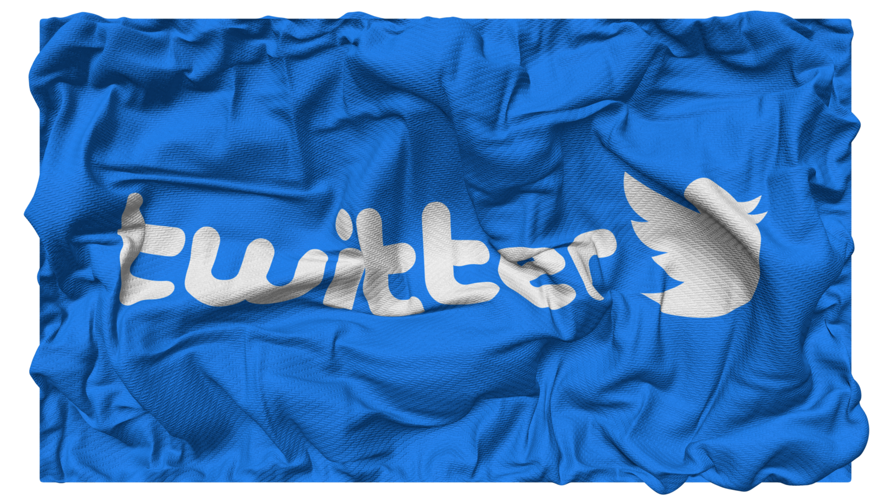 Twitter Flag Waves with Realistic Bump Texture, Flag Background, 3D Rendering png
