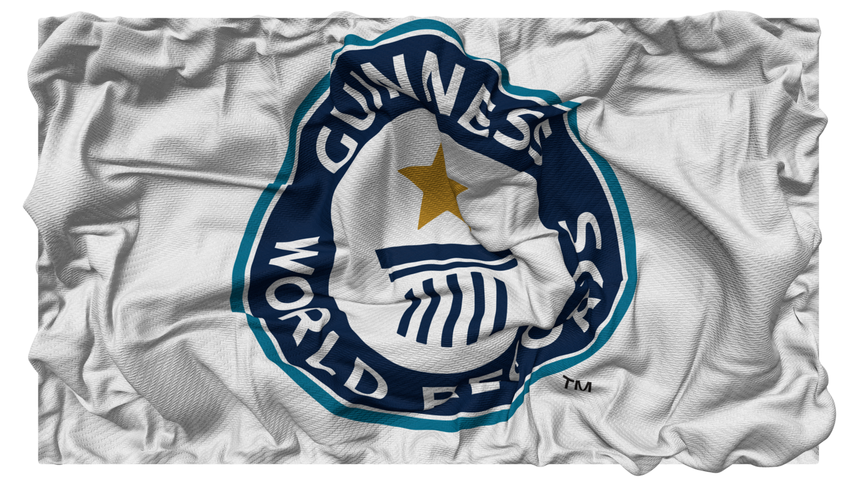 Guinness World Records Flag Waves with Realistic Bump Texture, Flag Background, 3D Rendering png