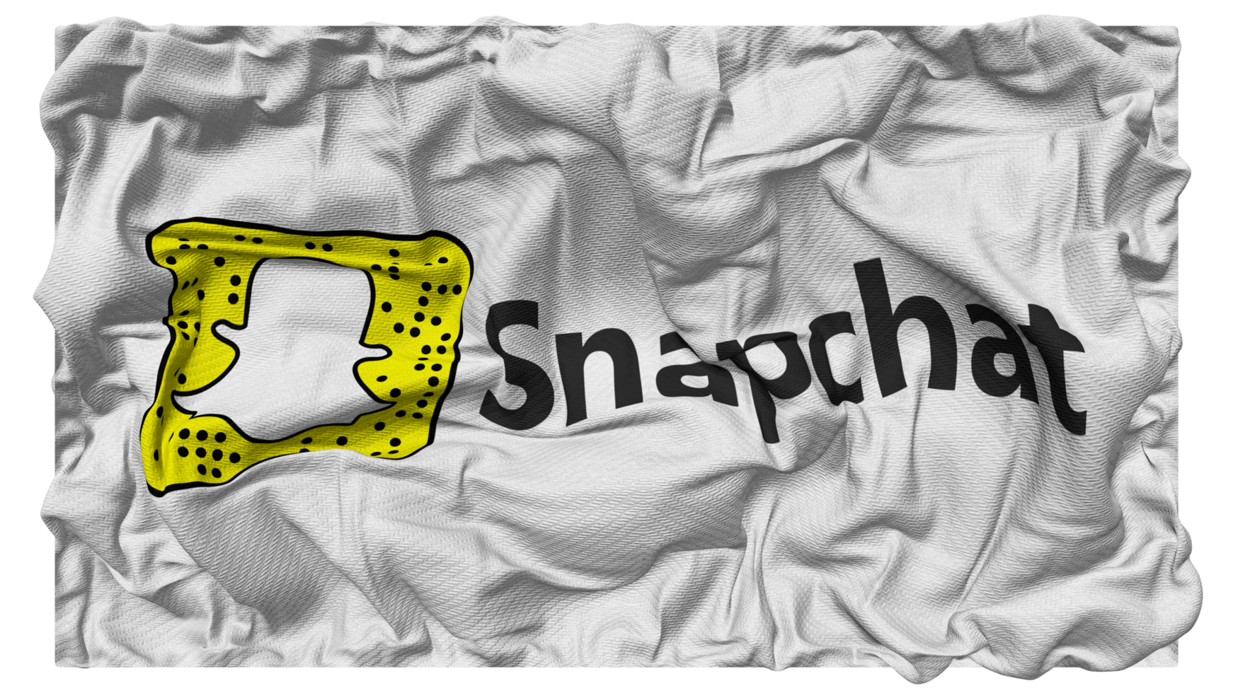SnapChat Flag Waves with Realistic Bump Texture, Flag Background, 3D Rendering png