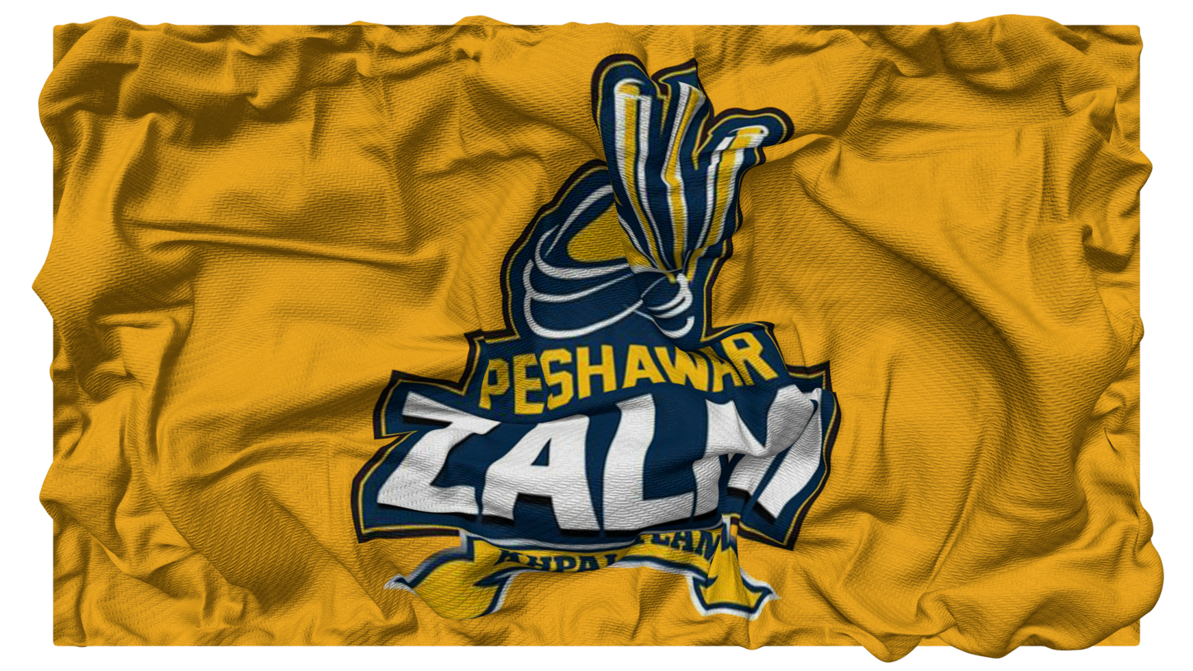 Peshawar Zalmi, PZ Flag Waves with Realistic Bump Texture, Flag Background, 3D Rendering png