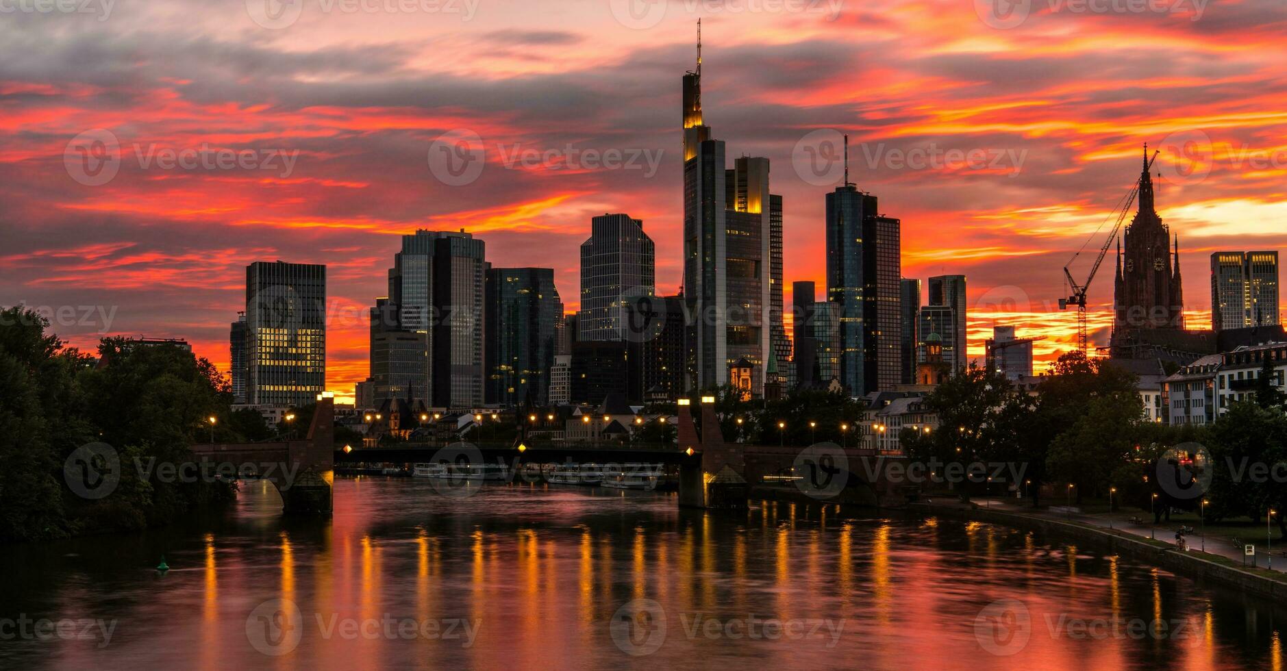 Burning Sky Over Frankfurt photo