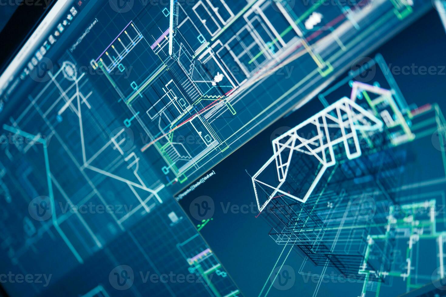 Computer 3D Modeling of Residential Building photo