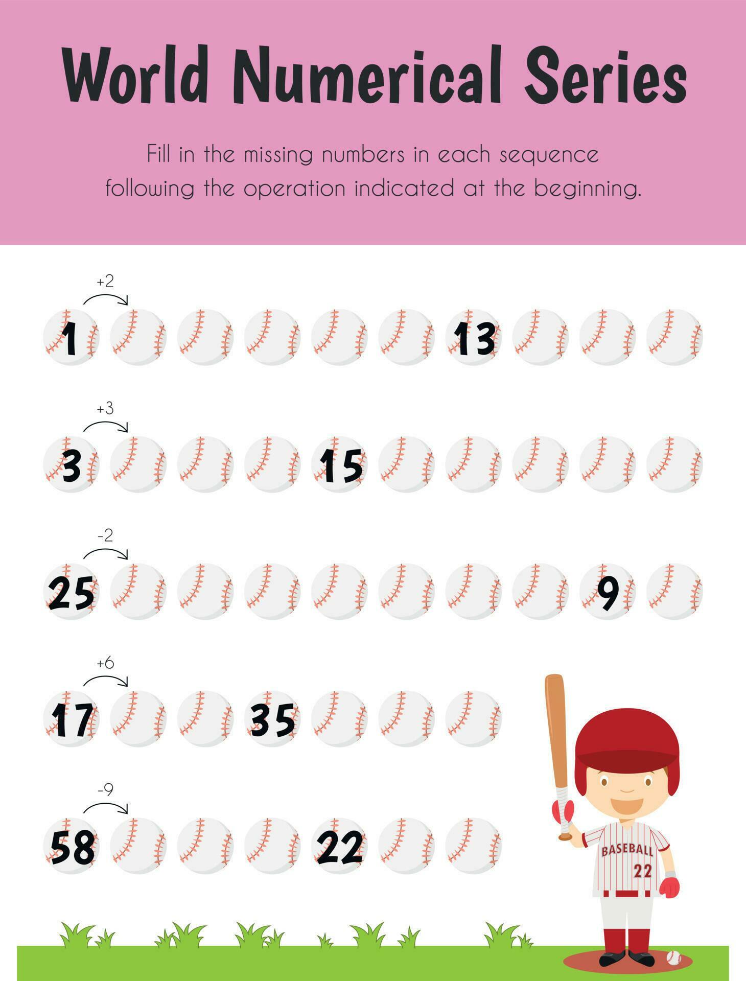 World Numerical Series Educational Sheet. Primary module for Numerical ...
