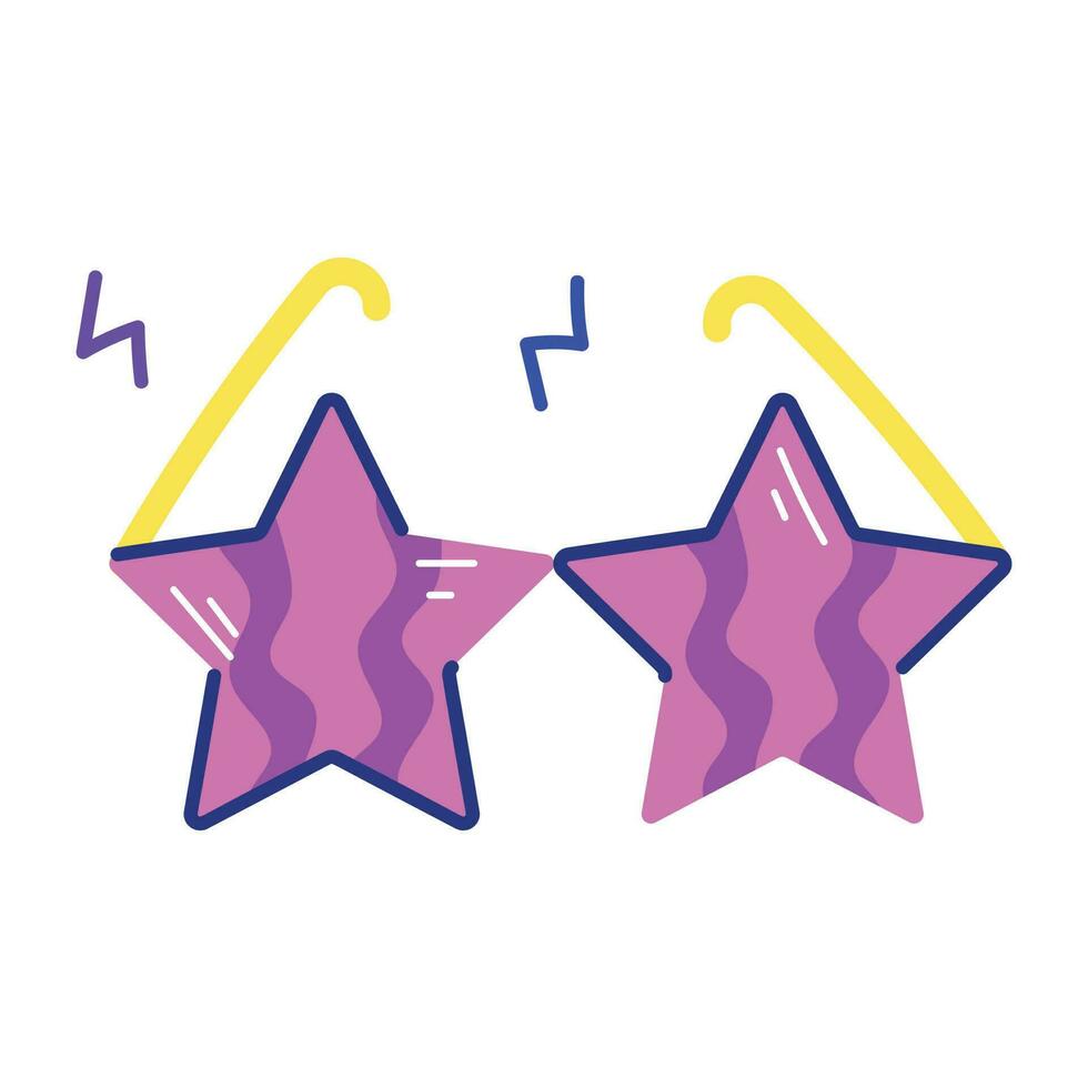 Trendy Star Glasses vector