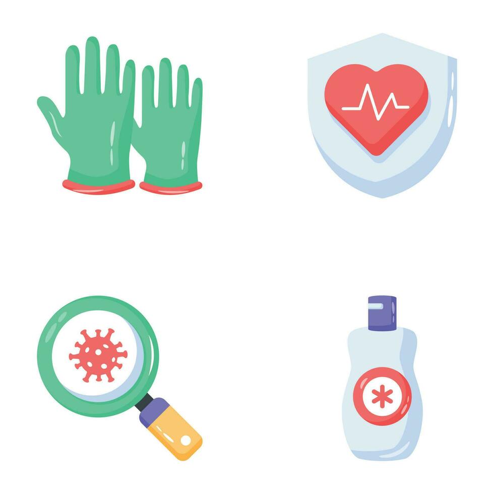 Set of Healthcare Flat Icons vector