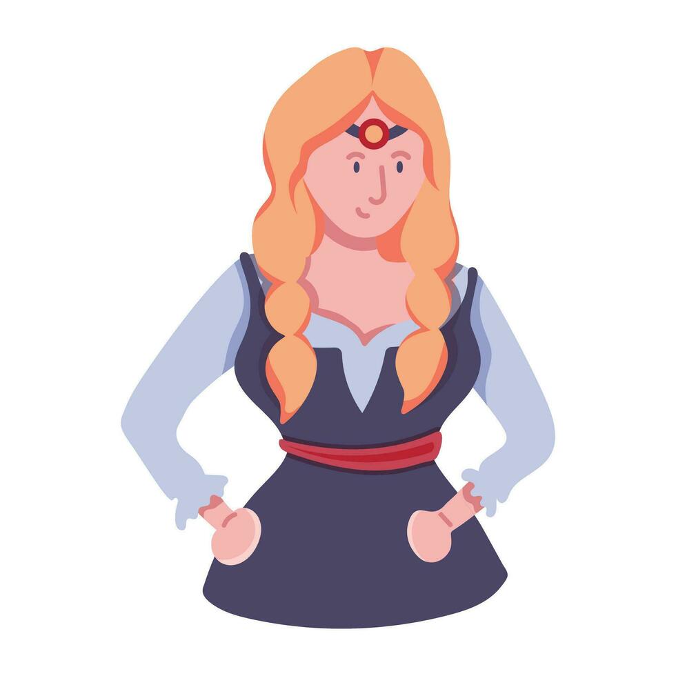 Trendy Ancient Lady vector