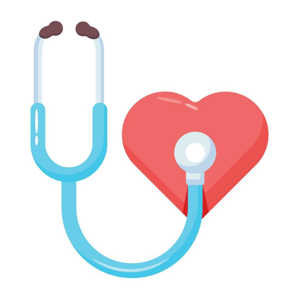 Trendy Heart Checkup vector