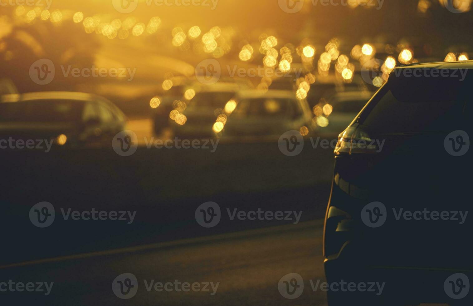 Rush Hour City Traffic and the Sunset photo