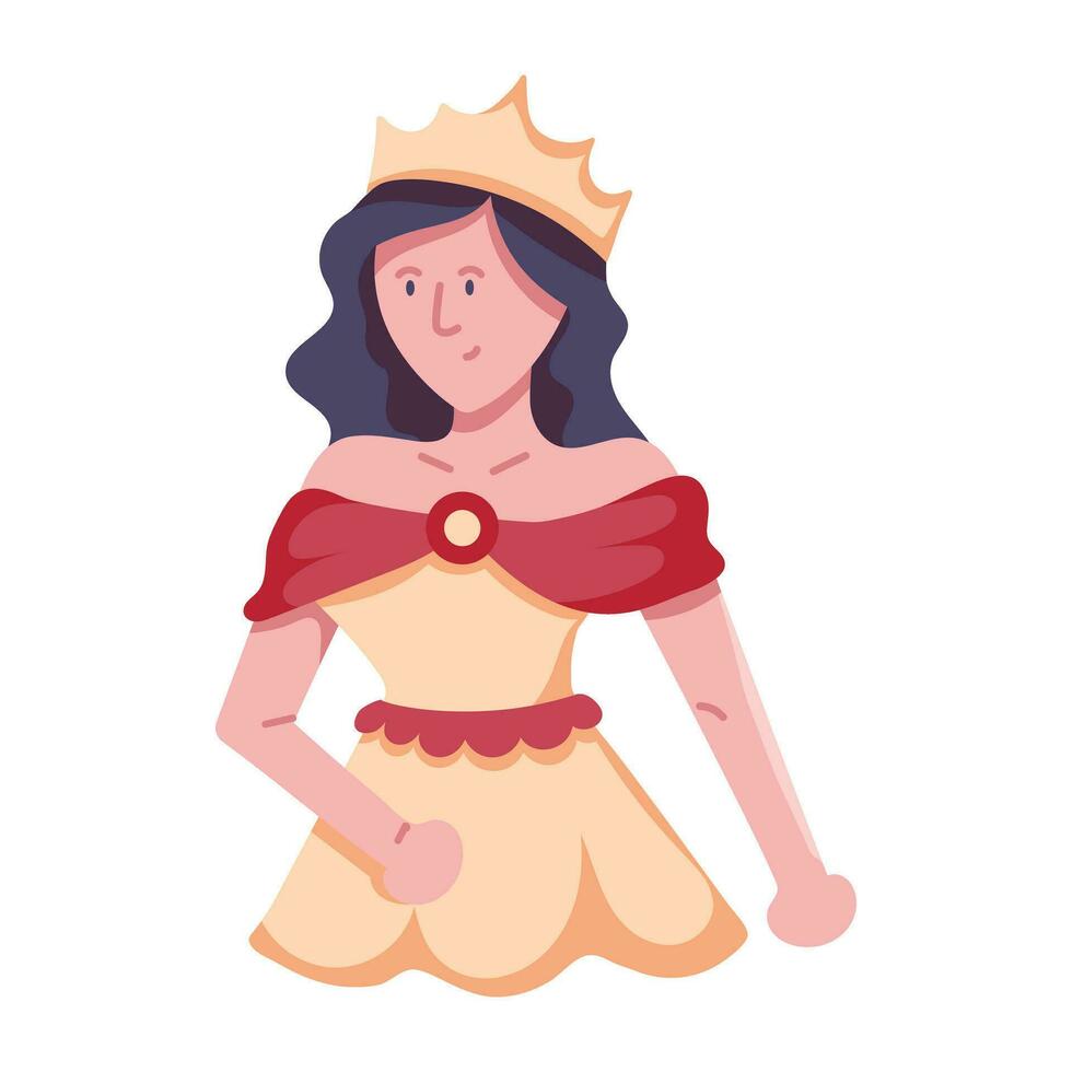 Trendy Ancient Queen vector