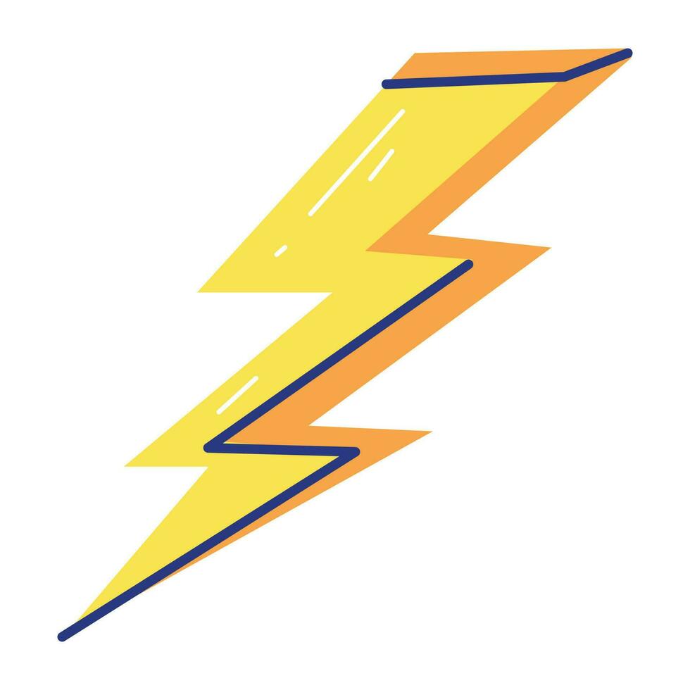 Trendy Lightning Bolt vector