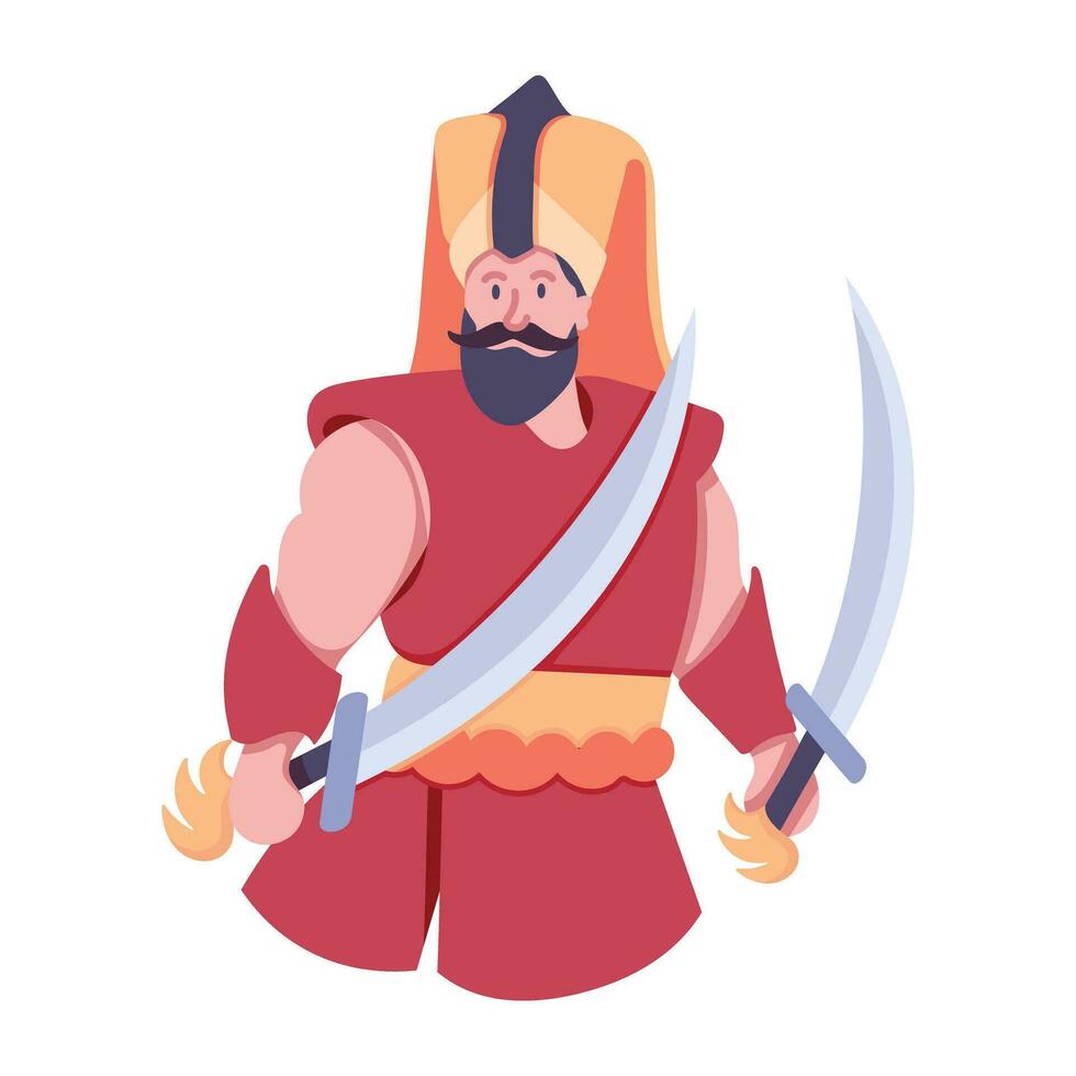 Trendy Ancient Fighter vector