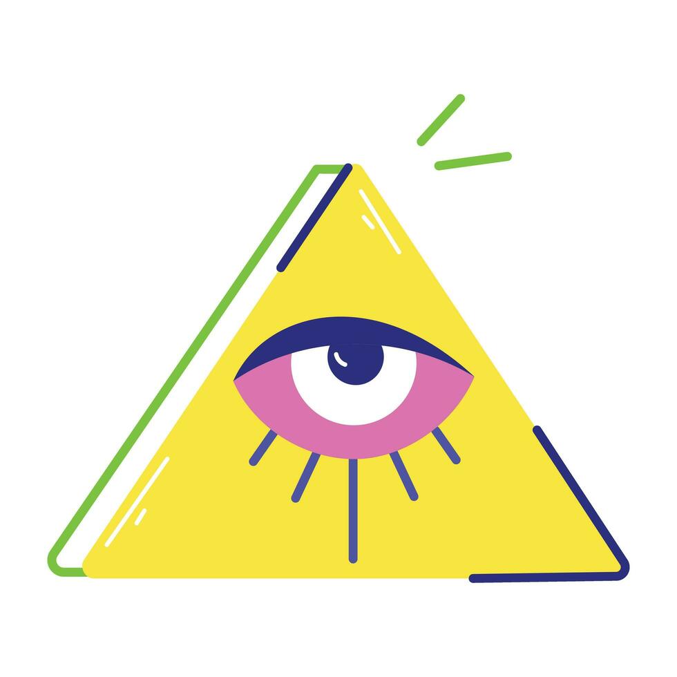 de moda pirámide ojo vector