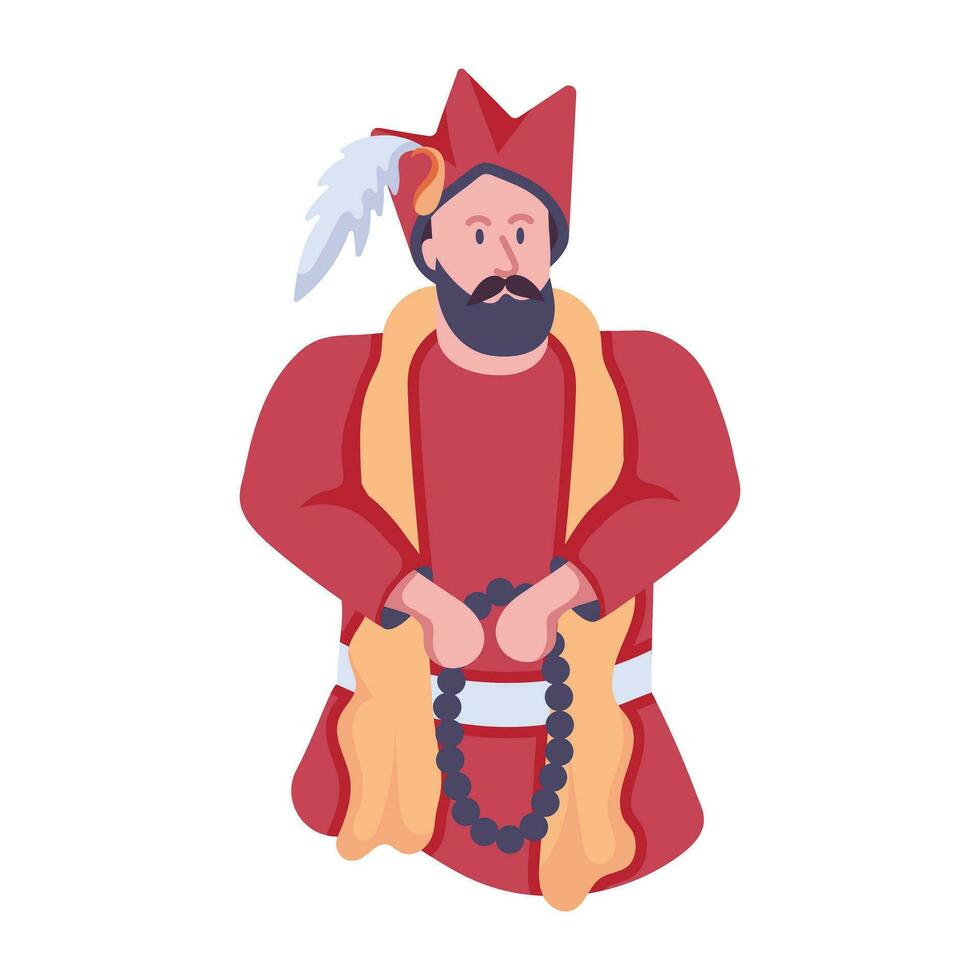 Trendy Muslim King vector
