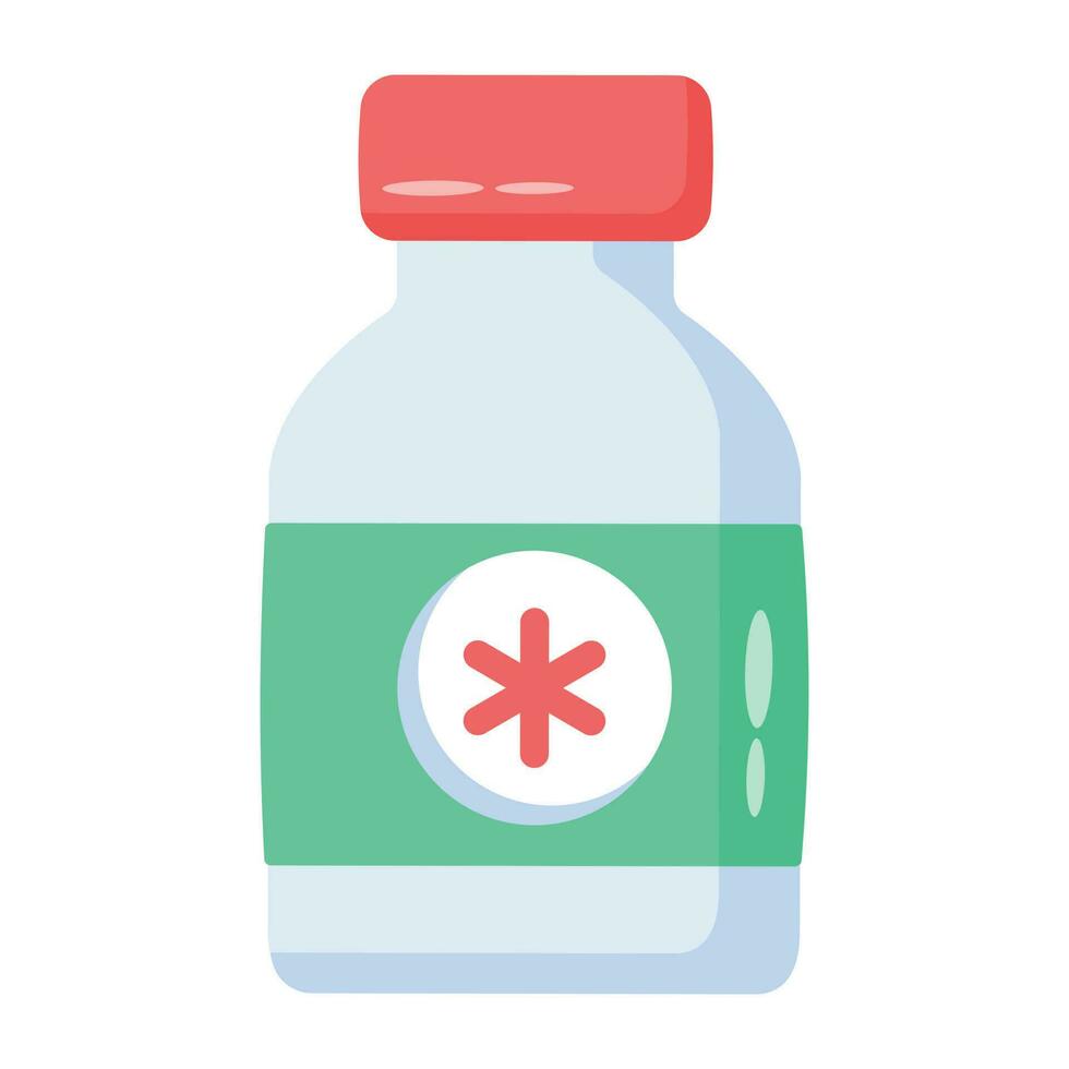 Trendy Medicine Bottle vector