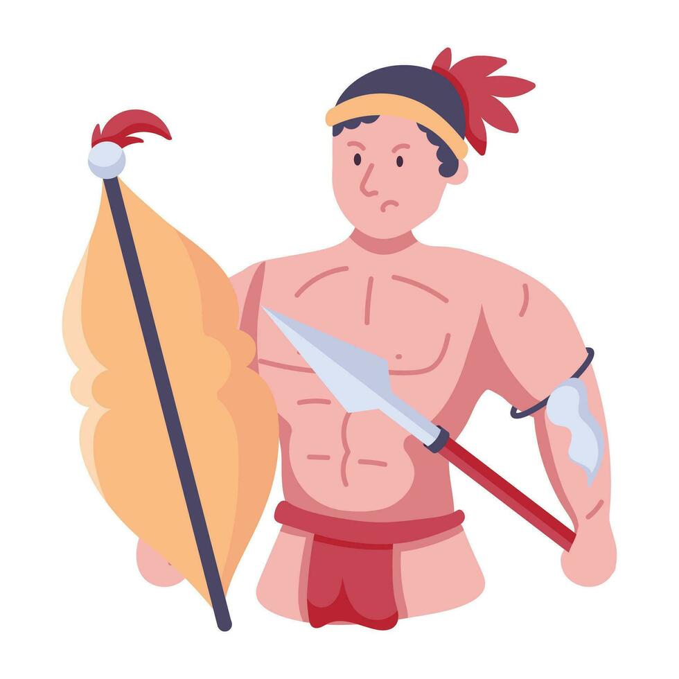 Trendy Ancient Warrior vector