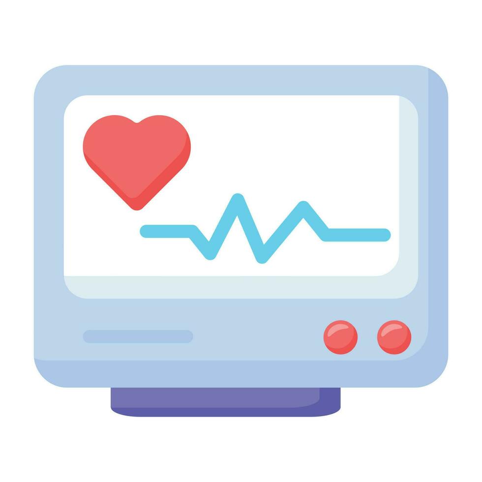 Trendy ECG Monitor vector