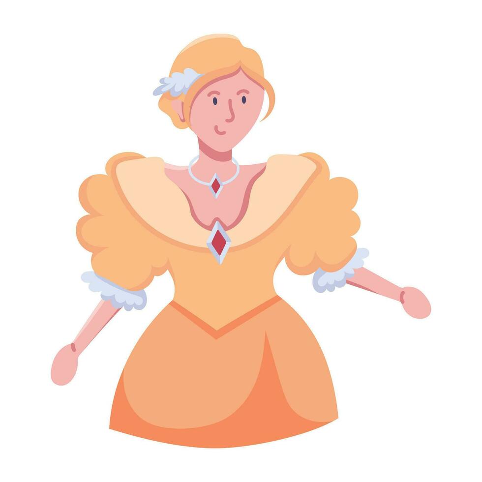 Trendy Princess Avatar vector