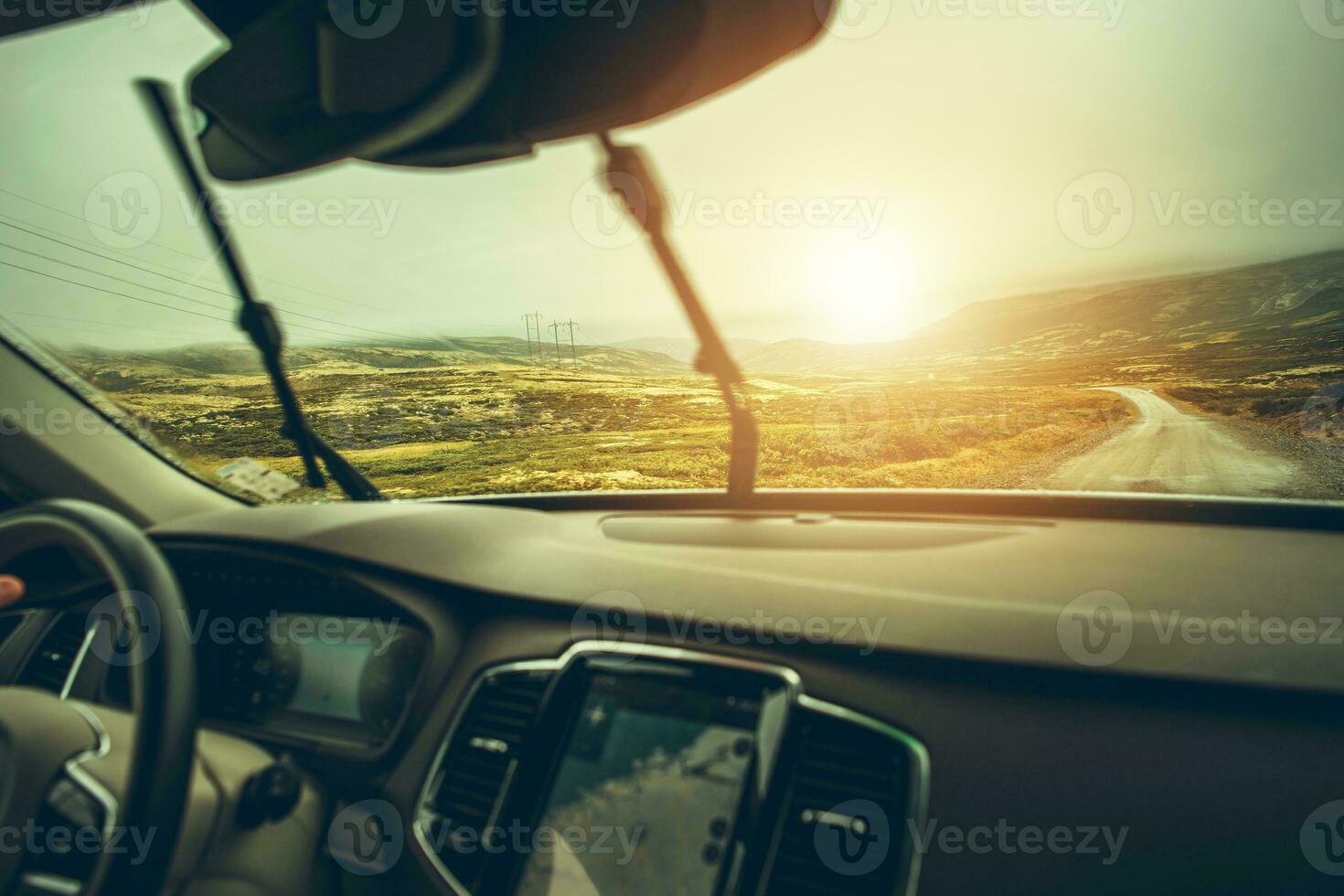 Rainy Countryside Gravel Road photo