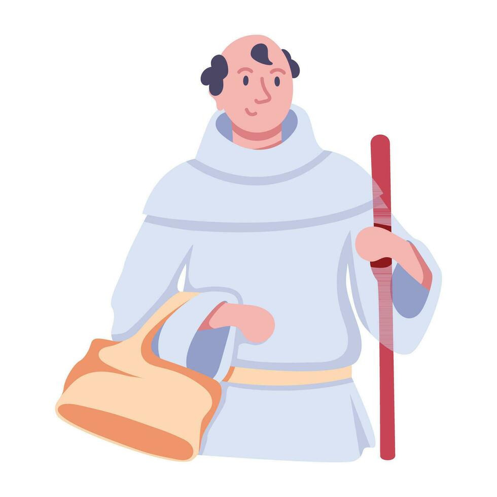 Trendy Junipero Serra vector