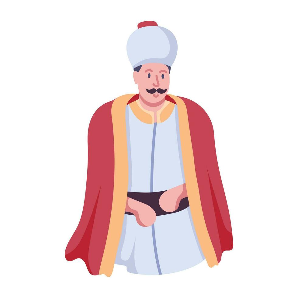 Trendy Muslim Ruler vector