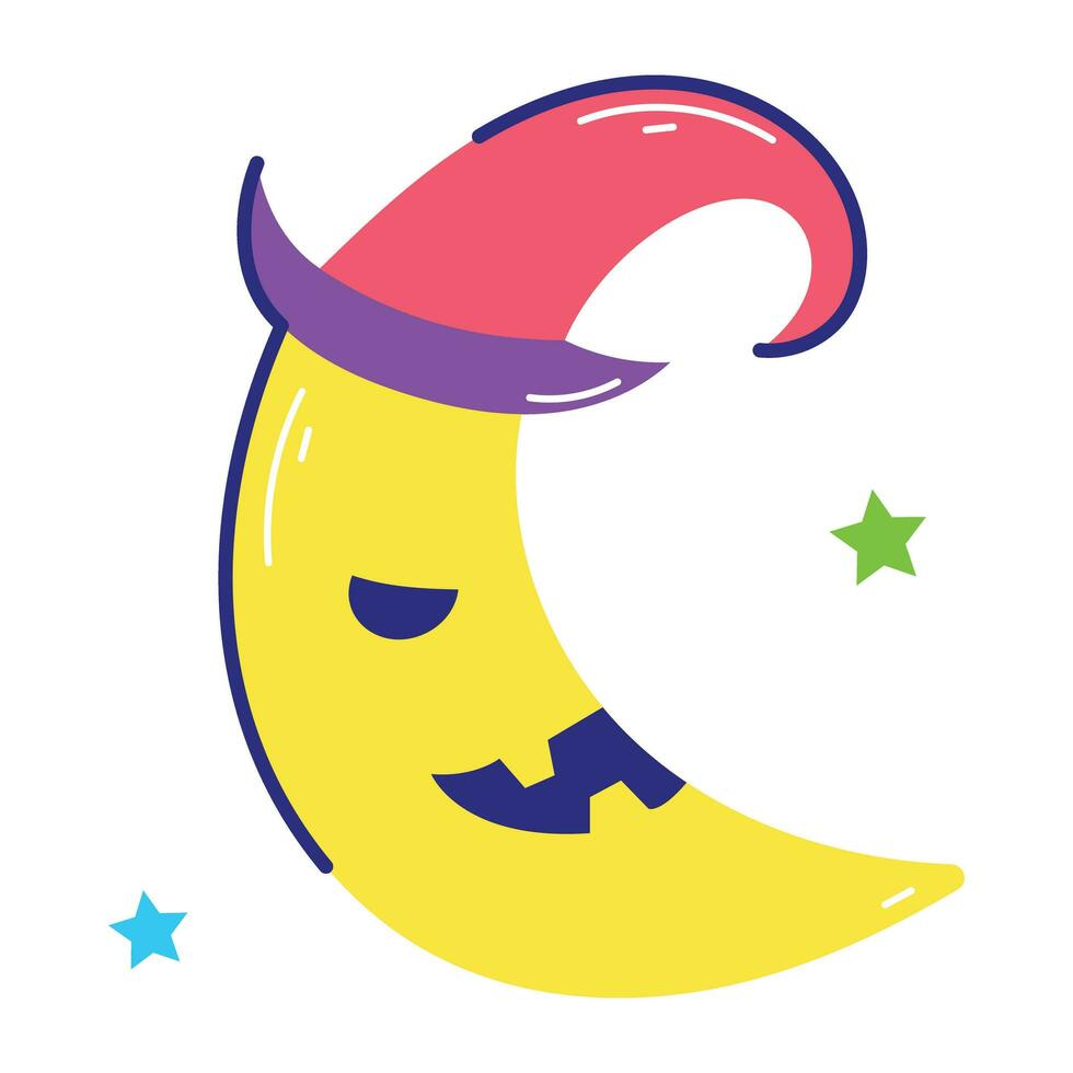 de moda Luna emoji vector