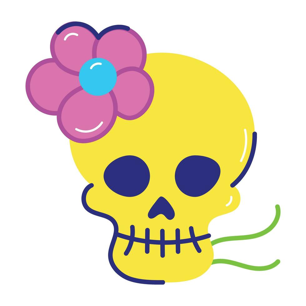 Trendy Skull Art vector