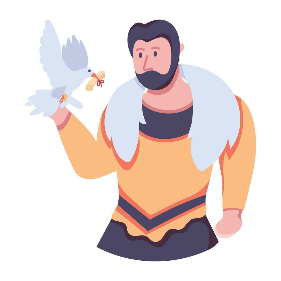 Trendy Ancient Peasant vector