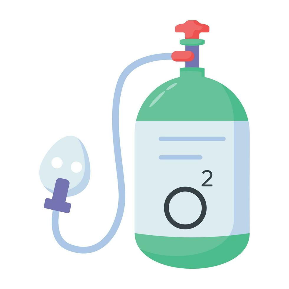 Trendy Oxygen Tank vector