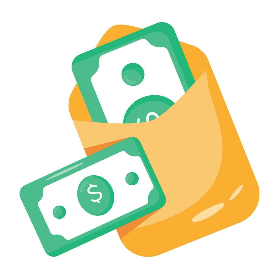 Trendy Money Envelope vector