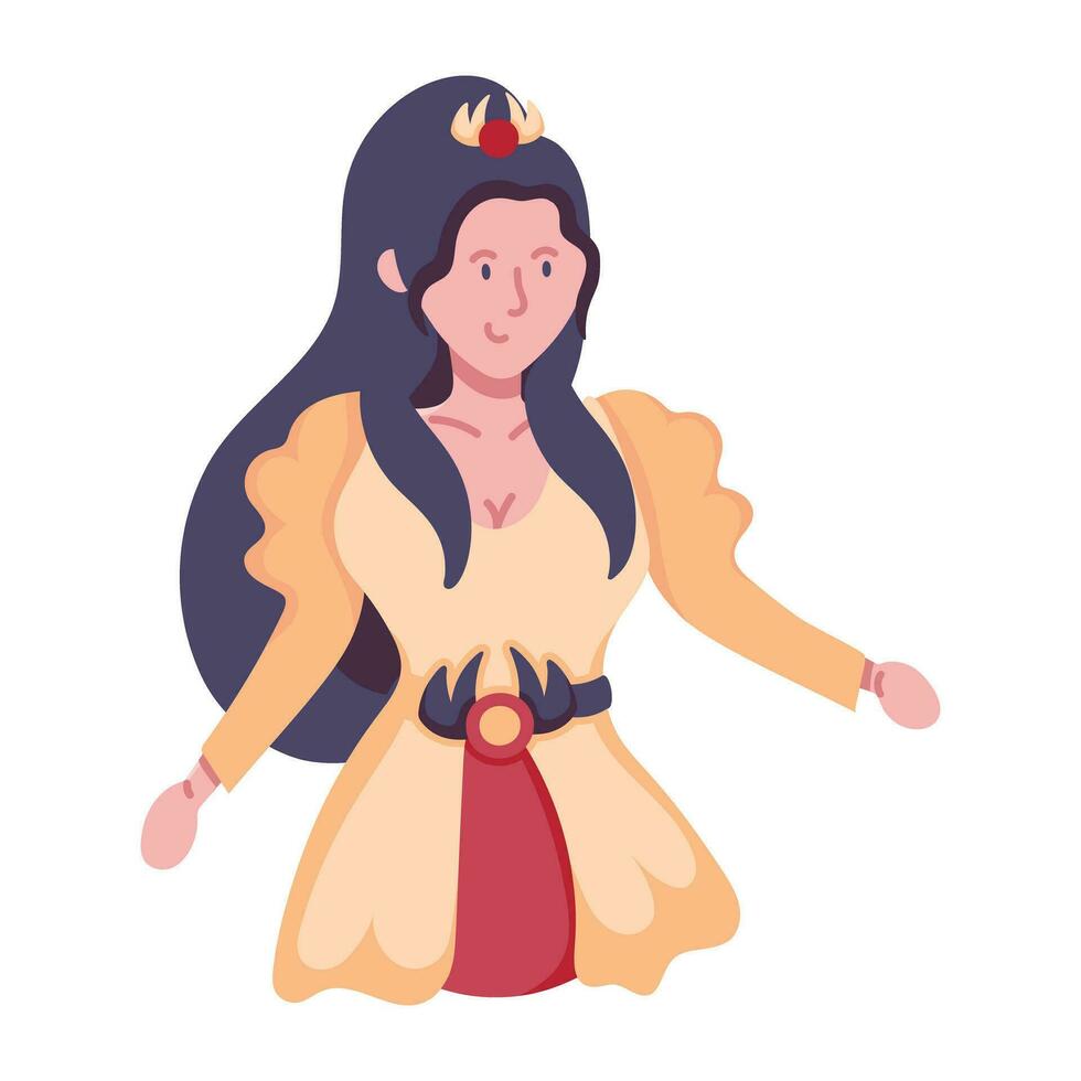 Trendy Ancient Princess vector