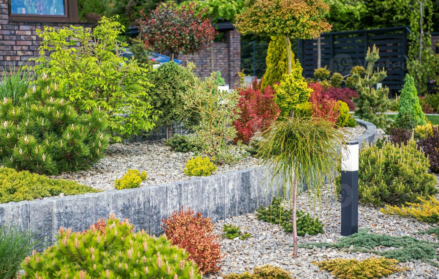 Colorful Rockery Garden with Illumination photo