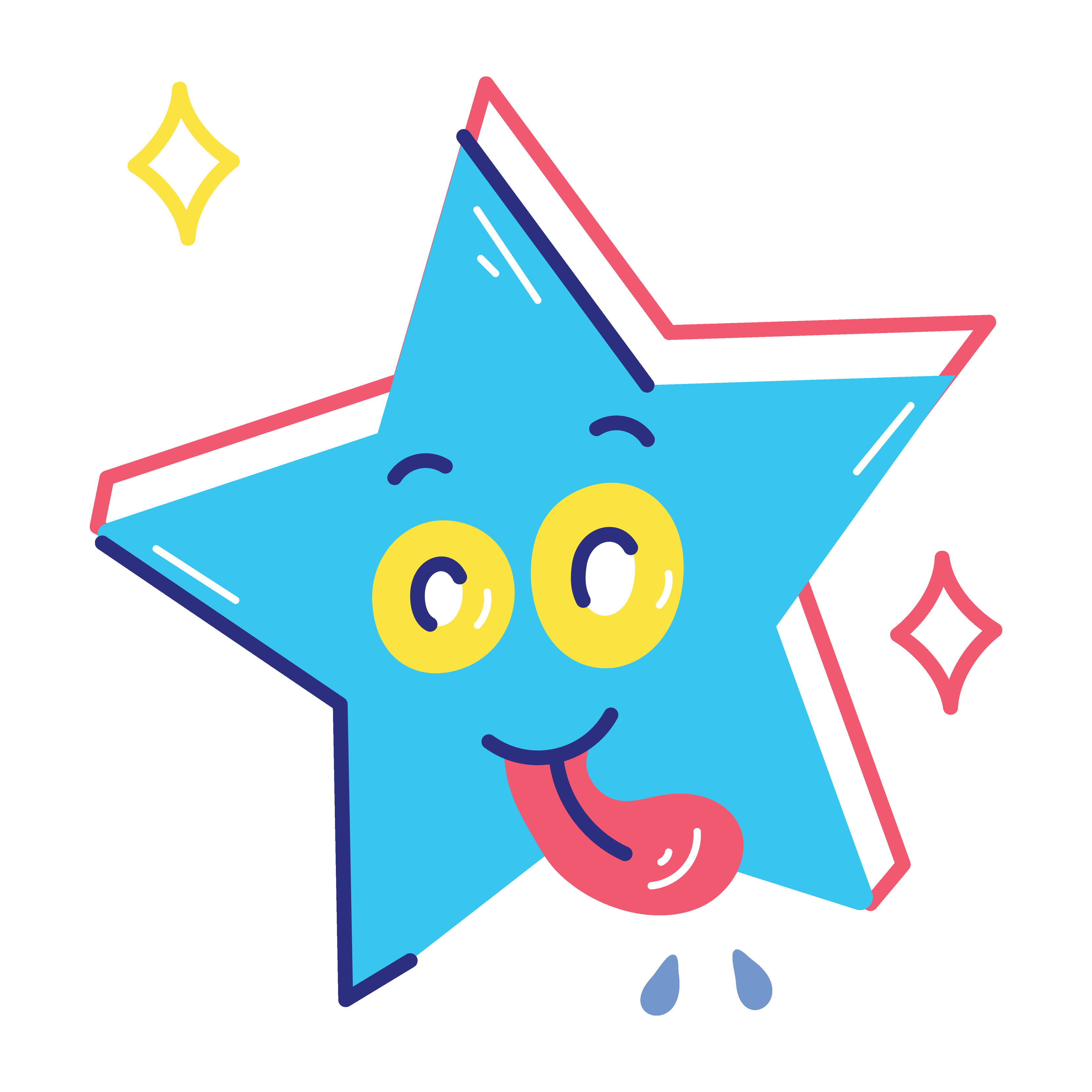 Trendy Star Emoji 24627030 Vector Art at Vecteezy