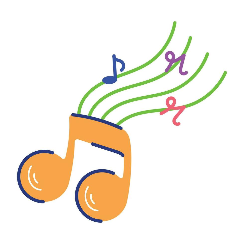 Trendy Music Tune vector