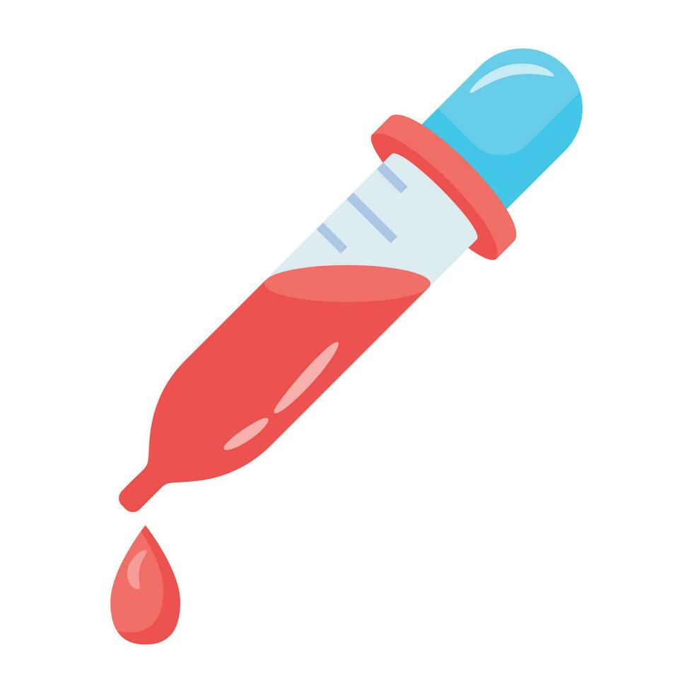 Trendy Blood Pipette vector